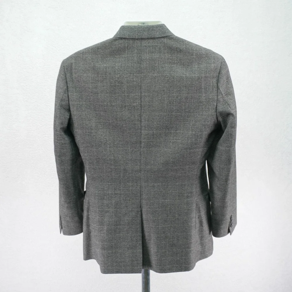 Banana Republic Tailored Fit Men's Wool Blend Plaid Gray Blazer 36S Tagged‎ 38S